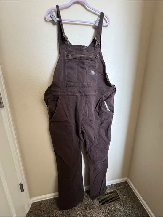 Carhartt Pants - Y2K Carhartt Double Knee Ashland Dark Brown Bib Overalls ~ Size XXL Tall